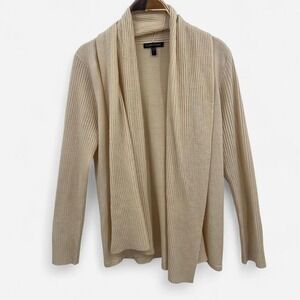 Eileen Fisher 100% Merino Wool Open Front Cardigan